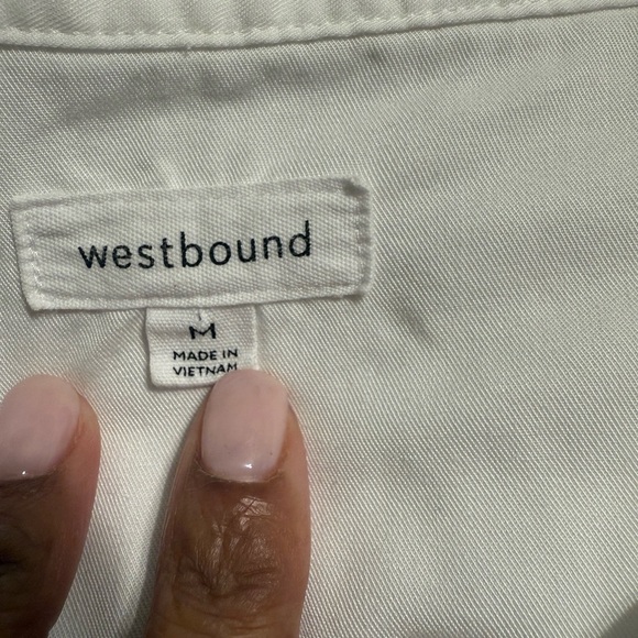 Westbound Casual White Button Down Shirt - Picture 2 of 7